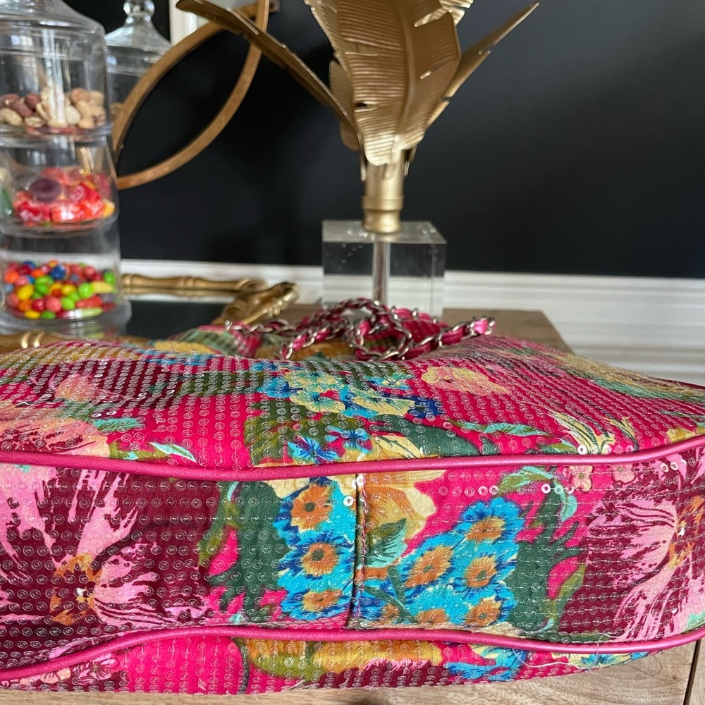 Oversized coin purse pouch sequins vintage style purse - Picture 8 of 12